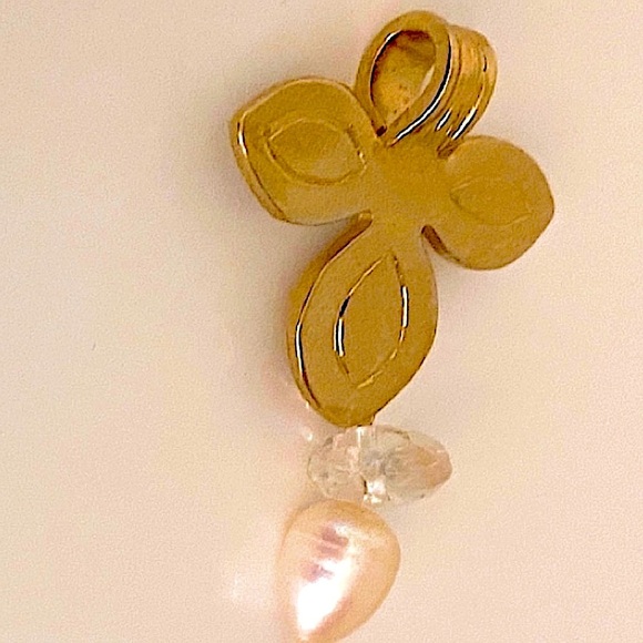 Fleur de Lis Genuine Opal Drop Pendant Hand Crafted by Charles Pickerny 1997 - Picture 2 of 9